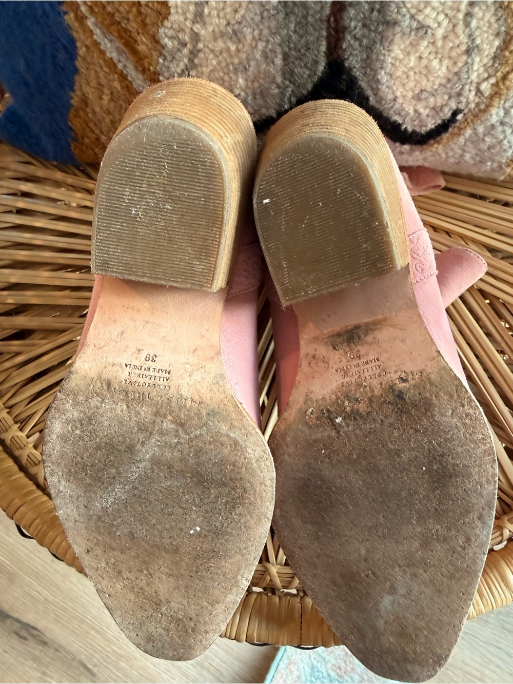 Spell Pink Suede Western Ankle Boots - Picture 4 of 5
